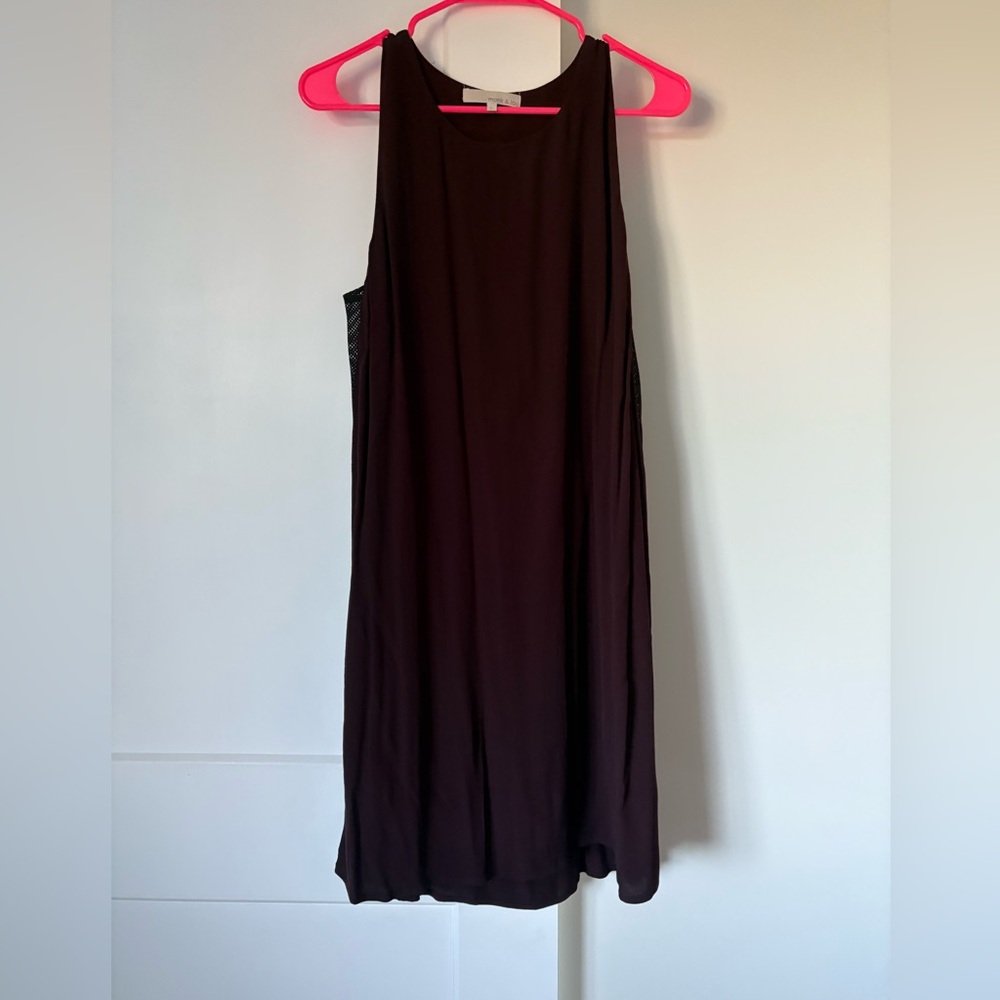 Monk and Lou burgundy sleeveless slip dress